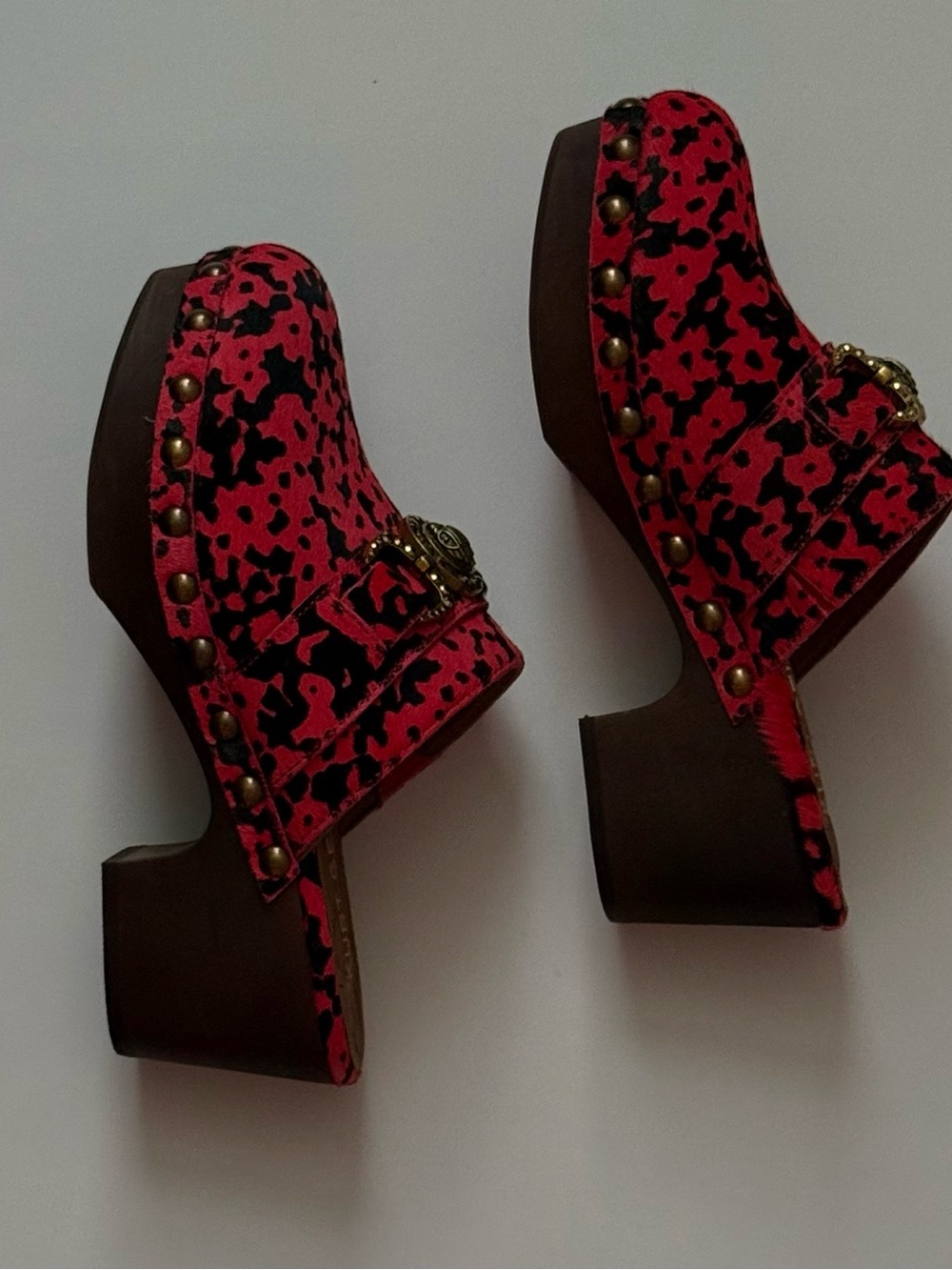 Kurt Geiger London Mansion Clogs Mules Pink
Red Black Animal Print Size 9 - Picture 3 of 7